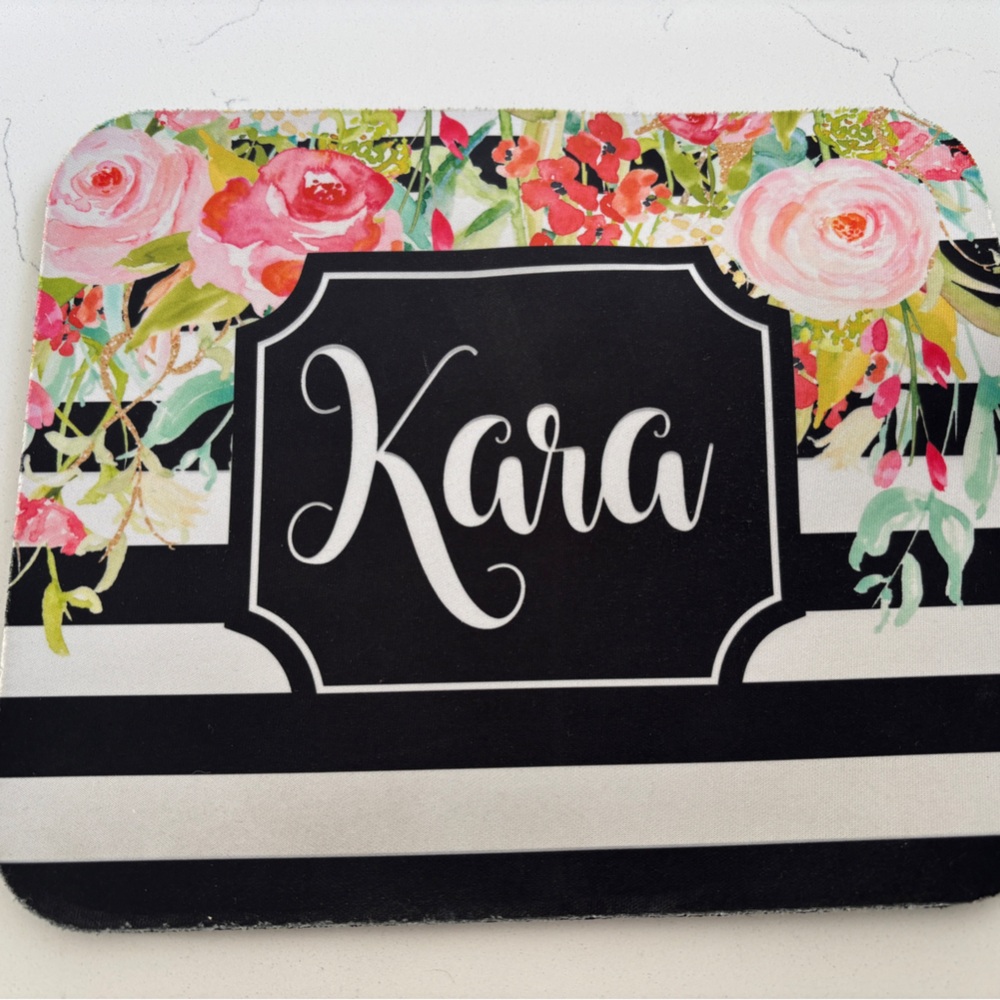 Floral Personalized Mouse Pad